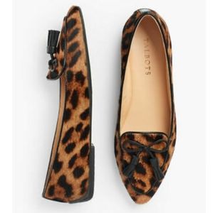Talbots Francesca leopard Bow-Front Driving Flats